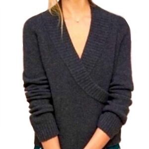 ett:twa by Anthropologie Tessa Faux Wrap Wool/ Alpaca Blend Sweater